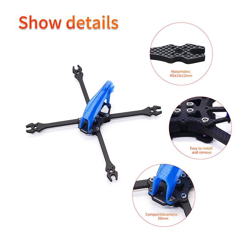 5inch FPV Frame Kit - Gyarados 230mm fpv frame 5inch toothpick T700 carbon fiber fpv racing drone frame kit for novice RC Racing Drone 3 5inch FPV Frame Kit - Gyarados 230mm fpv frame 5inch toothpick T700 carbon fiber fpv racing drone frame kit for novice RC Racing Drone - Image 3