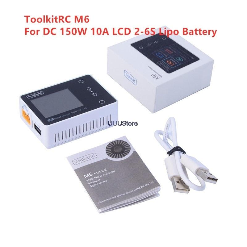 ToolkitRC M6 Charger - DC 150W 10A LCD 2S - 6S Lipo Battery Smart Balance Charger Discharger For Fpv RC Racing Drone Model Spare Part 3 ToolkitRC M6 Charger - DC 150W 10A LCD 2S - 6S Lipo Battery Smart Balance Charger Discharger For Fpv RC Racing Drone Model Spare Part - Image 3