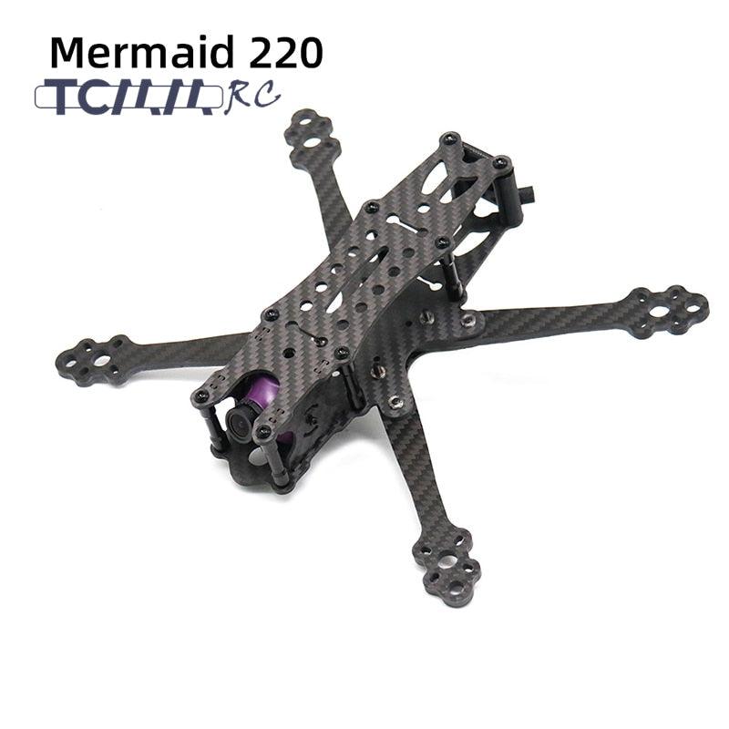 5Inch FPV Frame Kit - Carbon Fiber Mermaid 220 220mm 5 Inch 5mm Arm With 3D Printed Parts for RC FPV Racing Drone