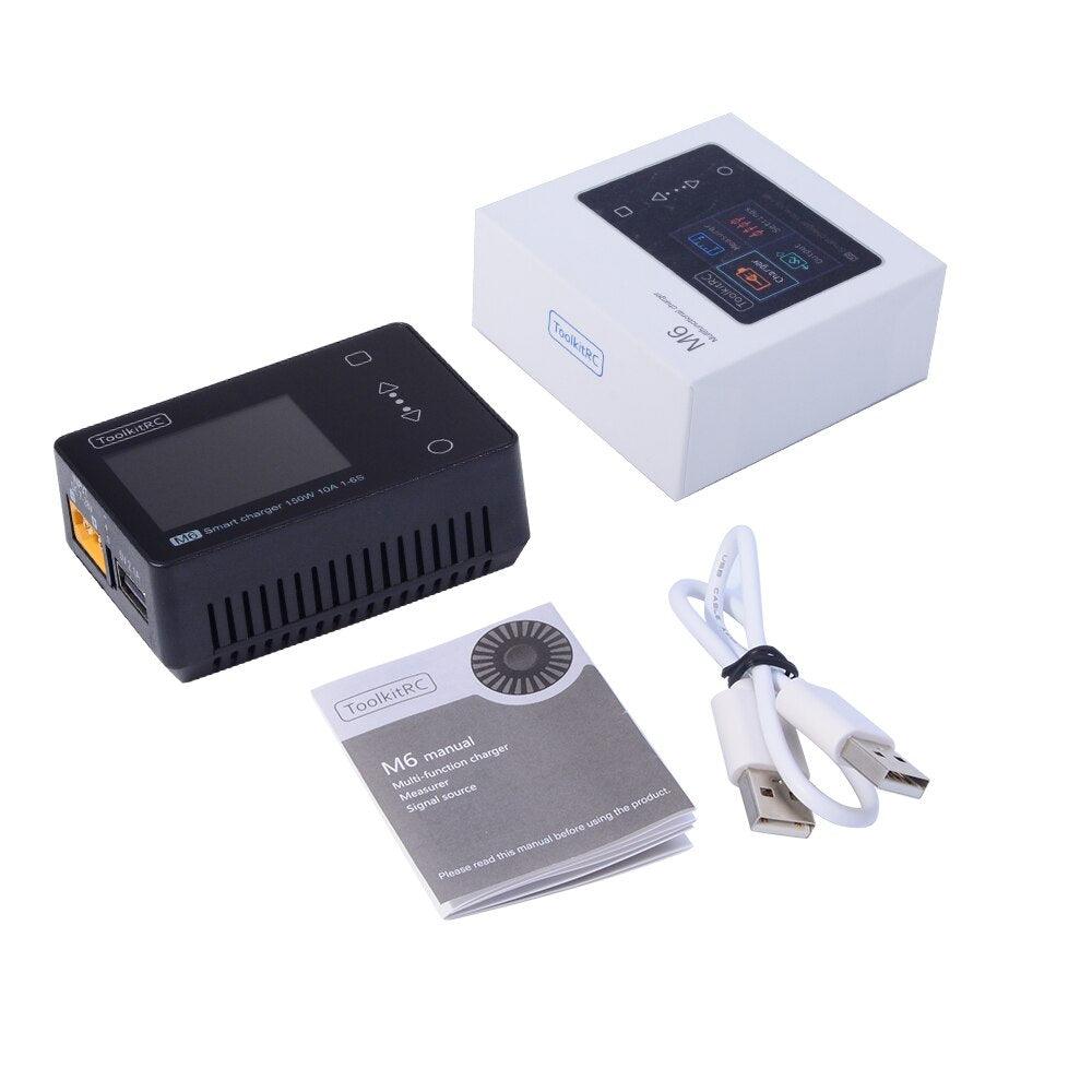 ToolkitRC M6 Charger - DC 150W 10A LCD 2S - 6S Lipo Battery Smart Balance Charger Discharger For Fpv RC Racing Drone Model Spare Part 4 ToolkitRC M6 Charger - DC 150W 10A LCD 2S - 6S Lipo Battery Smart Balance Charger Discharger For Fpv RC Racing Drone Model Spare Part - Image 4