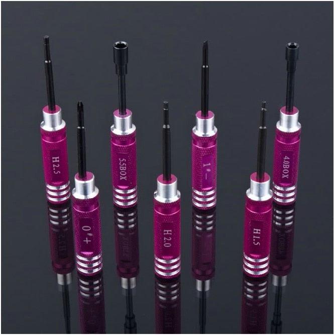 Hex 7pcs screw driver tool kit For RC helicopter Car BK Red blue black for Rc Toys Rc Drone 2 Hex 7pcs screw driver tool kit For RC helicopter Car BK Red blue black for Rc Toys Rc Drone - Image 2