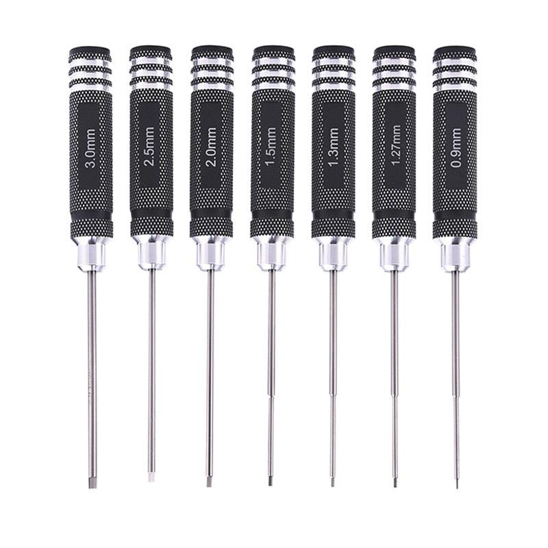 7pcs Titanium Plating Mini Precision Hex Screwdriver Tool Set Allen Driver for RC Helicopter Drone Aircraft Model Repair Tools 2 7pcs Titanium Plating Mini Precision Hex Screwdriver Tool Set Allen Driver for RC Helicopter Drone Aircraft Model Repair Tools - Bild 2
