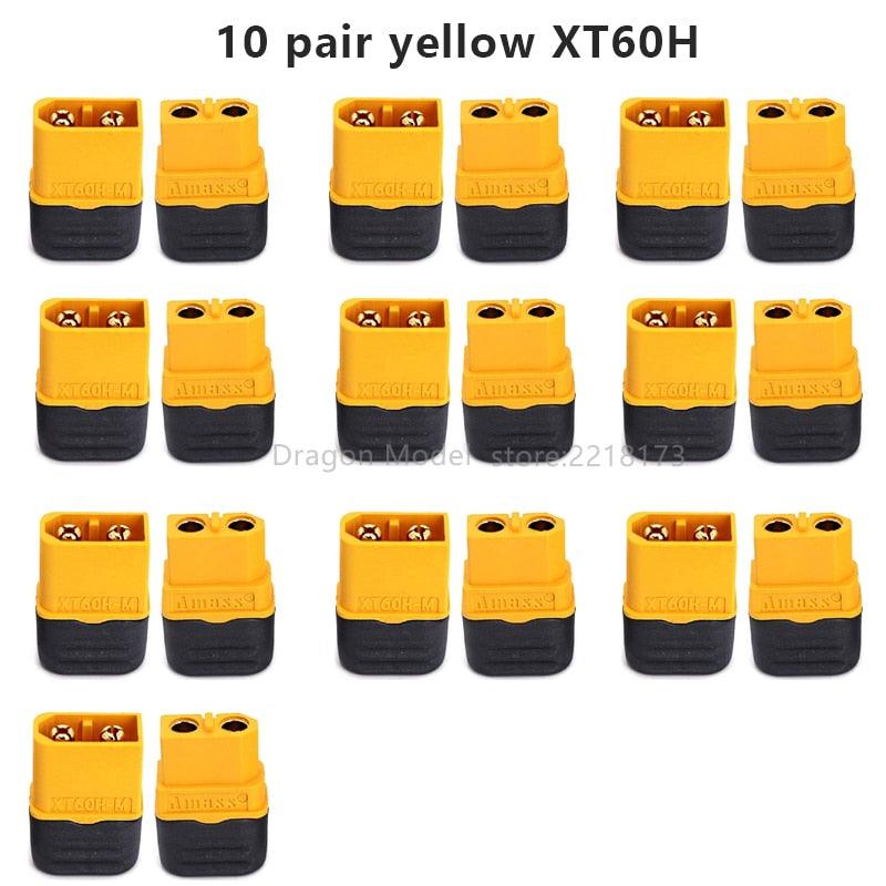 10 Pairs Amass XT60+ XT60H Bullet Connectors Male Female Power Plugs Power RC LV Lipo Battery Motor 3D printer 1 10 Pairs Amass XT60+ XT60H Bullet Connectors Male Female Power Plugs Power RC LV Lipo Battery Motor 3D printer