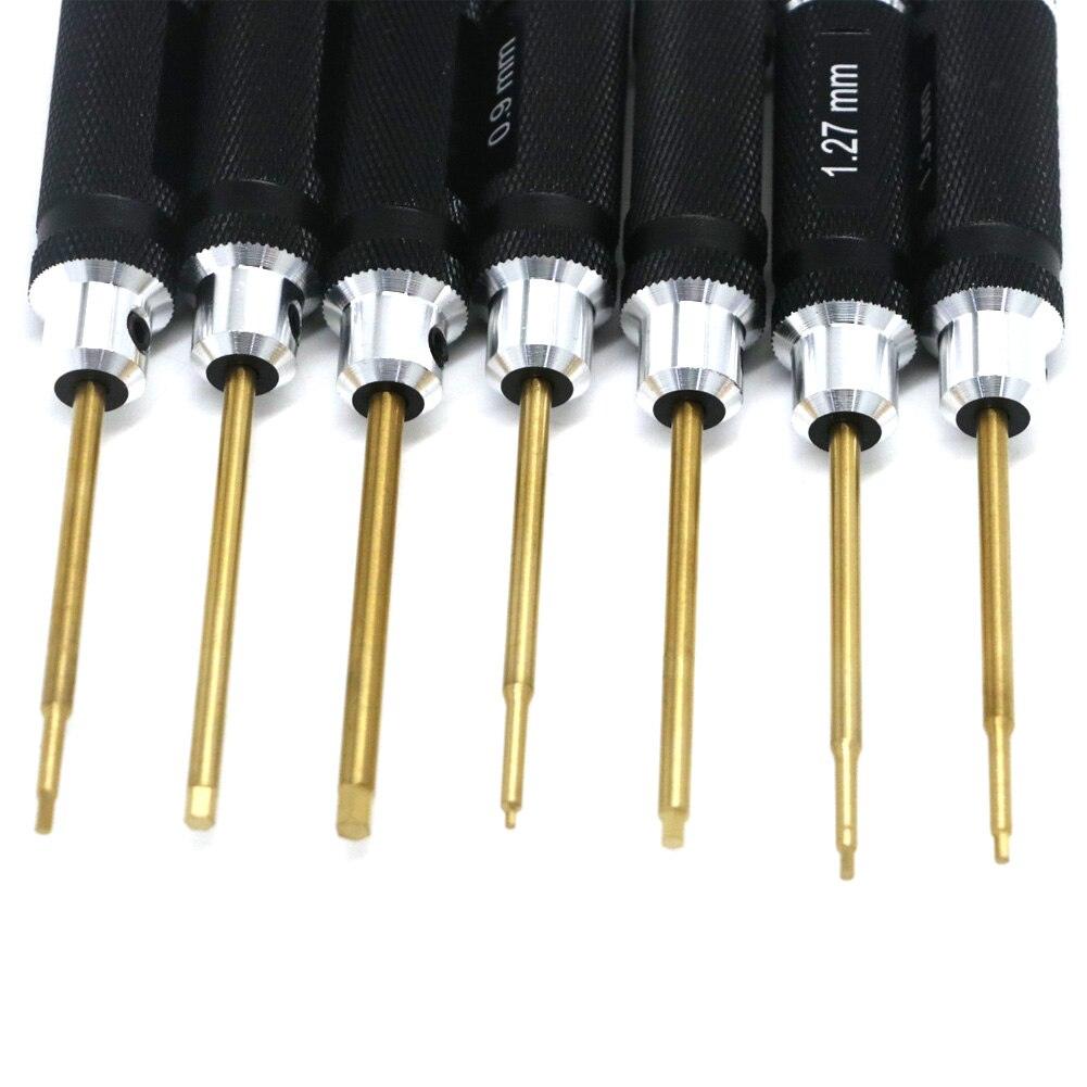 7pcs Titanium Plating Mini Precision Hex Screwdriver Tool Set Allen Driver for RC Helicopter Drone Aircraft Model Repair Tools 6 7pcs Titanium Plating Mini Precision Hex Screwdriver Tool Set Allen Driver for RC Helicopter Drone Aircraft Model Repair Tools - Bild 6