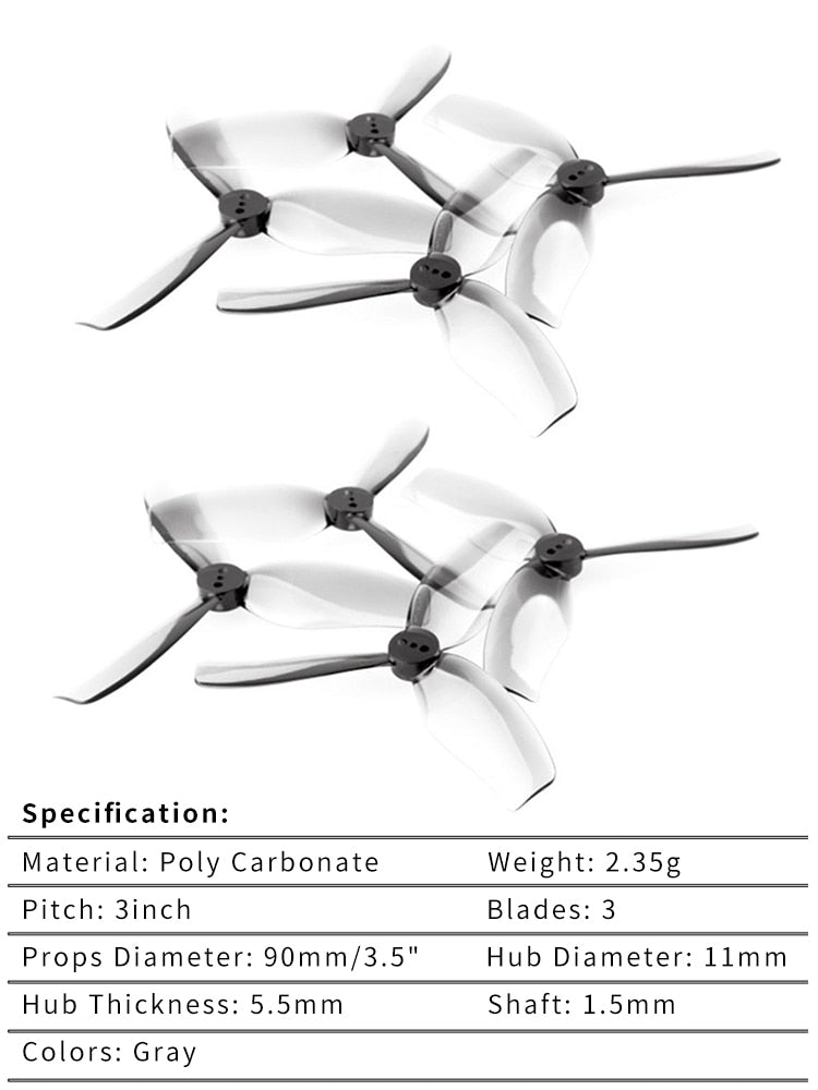 2/4/8/16 Pairs HQ HQProp DT90 Duct-T90MMX3 Propeller - 90mm 3-Blade 1.5mm PC Prop For RC FPV Drone Cinelog35 CL35 ProTek35 3.5inch 6 2/4/8/16 Pairs HQ HQProp DT90 Duct-T90MMX3 Propeller - 90mm 3-Blade 1.5mm PC Prop For RC FPV Drone Cinelog35 CL35 ProTek35 3.5inch - Image 6