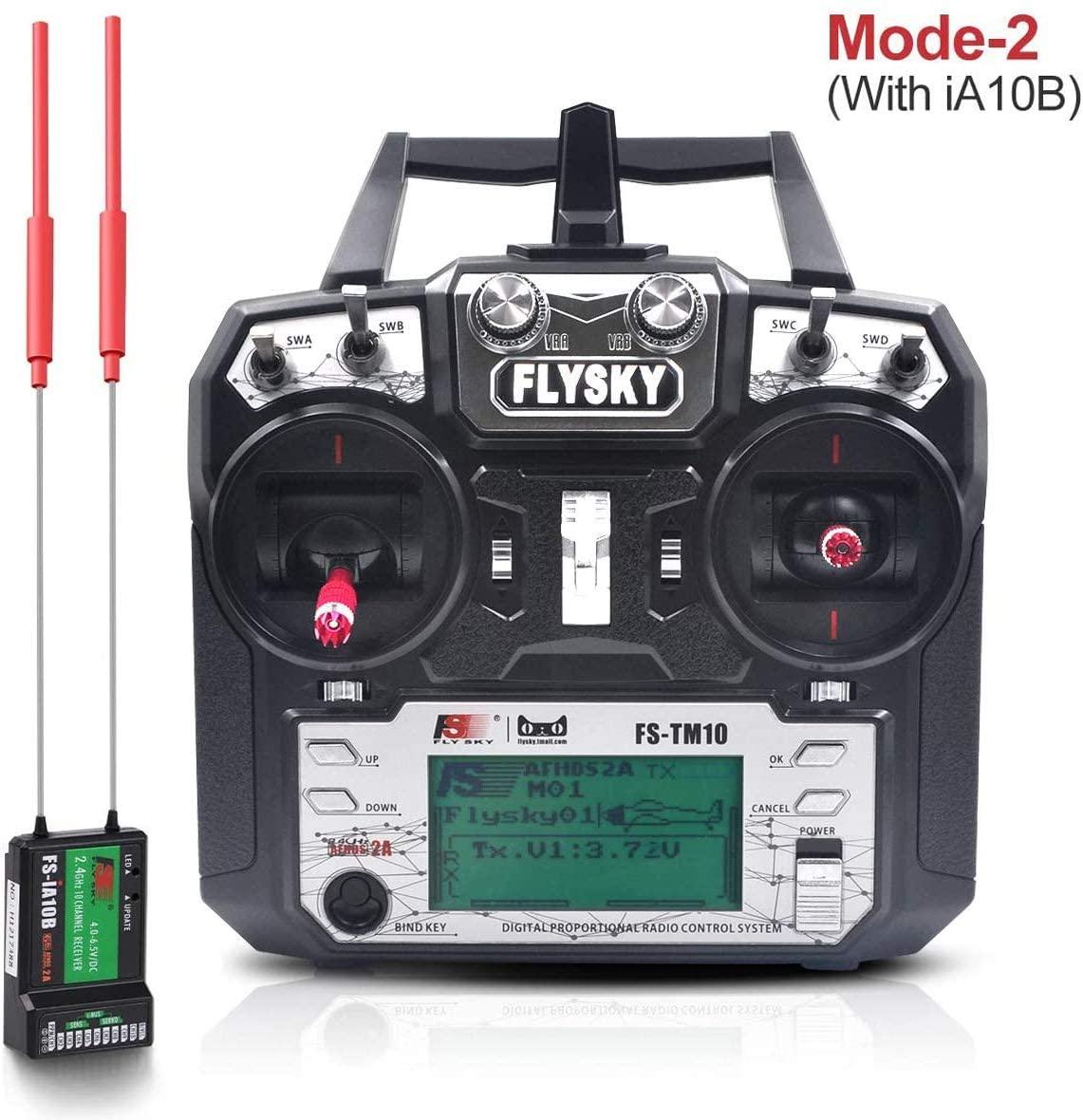 Flysky TM10 FS-TM10 2.4G 10CH RC Transmitter Controller with iA10B Receiver FS i6X Upgrade for RC Helicopter RC Drone FPV 2 Flysky TM10 FS-TM10 2.4G 10CH RC Transmitter Controller with iA10B Receiver FS i6X Upgrade for RC Helicopter RC Drone FPV - Image 2