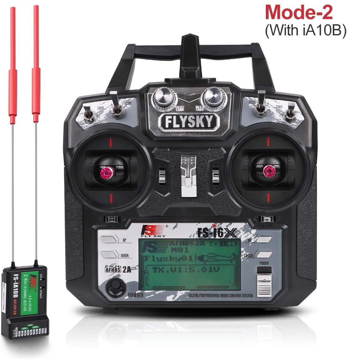 Flysky FS-i6X 10CH Radio Transmitter + Flysky ia10B Receiver 2.4GHz, AFHDS 2A for FPV Racing RC Drone Quadcopter 2 Flysky FS-i6X 10CH Radio Transmitter + Flysky ia10B Receiver 2.4GHz, AFHDS 2A for FPV Racing RC Drone Quadcopter - Image 2