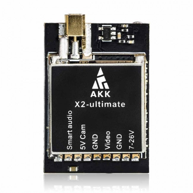 AKK X2-ultimate VTX (US Version) - 5.8GHZ 25mW/200mW/600mW/1000mW Switchable FPV Video Transmitter 2-6S, OSD, Betaflight, Smart Audio, MMCX 1 AKK X2-ultimate VTX (US Version) - 5.8GHZ 25mW/200mW/600mW/1000mW Switchable FPV Video Transmitter 2-6S, OSD, Betaflight, Smart Audio, MMCX