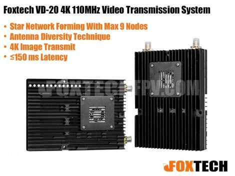 Foxtech VD-150 - 150KM 4K 110MHz Video Transmission System 4 Foxtech VD-150 - 150KM 4K 110MHz Video Transmission System - Image 4