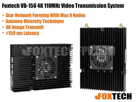 Foxtech VD-150 - 150KM 4K 110MHz Video Transmission System 2 Foxtech VD-150 - 150KM 4K 110MHz Video Transmission System - Image 2