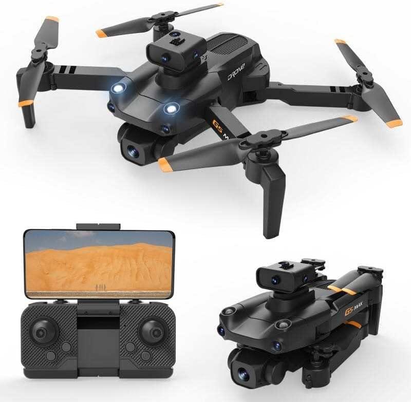 G5 Max Drone - 4K Dual Camera Portable Foldable Auto-Landing 360 Degree Flip Rechargeable FPV Camera Drone for Beginner