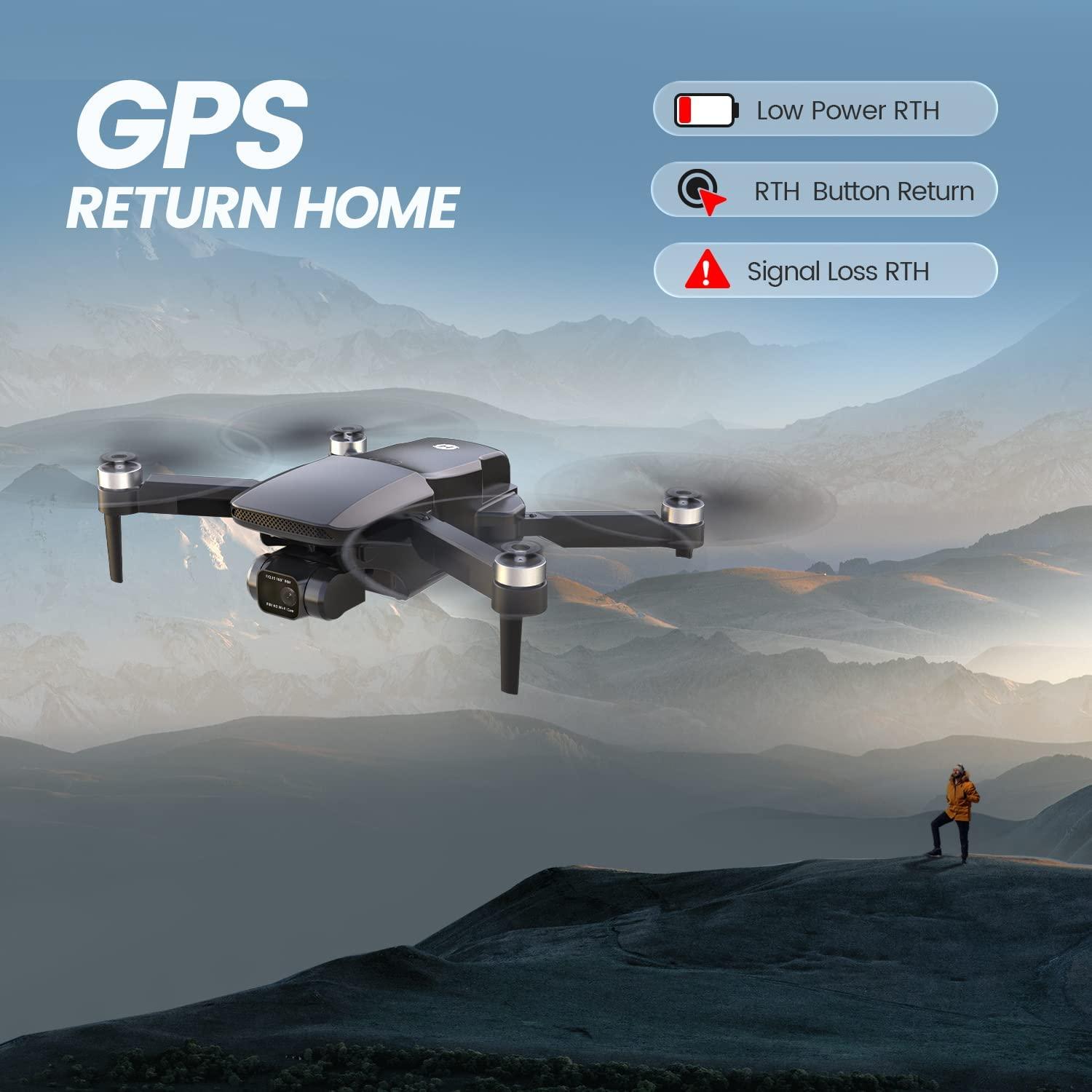 Holy Stone HS360 GPS Drone - for Adults with Rock Steady Camera 4K HD Photo 2-axis Gimbal, FPV Quadcopter for Beginners,Brushless Motor,46Mins Flight Time,Long Range,5GHz Wifi,Follow Me,Auto Return Home Professional Camera Drone 6 Holy Stone HS360 GPS Drone - for Adults with Rock Steady Camera 4K HD Photo 2-axis Gimbal, FPV Quadcopter for Beginners,Brushless Motor,46Mins Flight Time,Long Range,5GHz Wifi,Follow Me,Auto Return Home Professional Camera Drone - Image 6