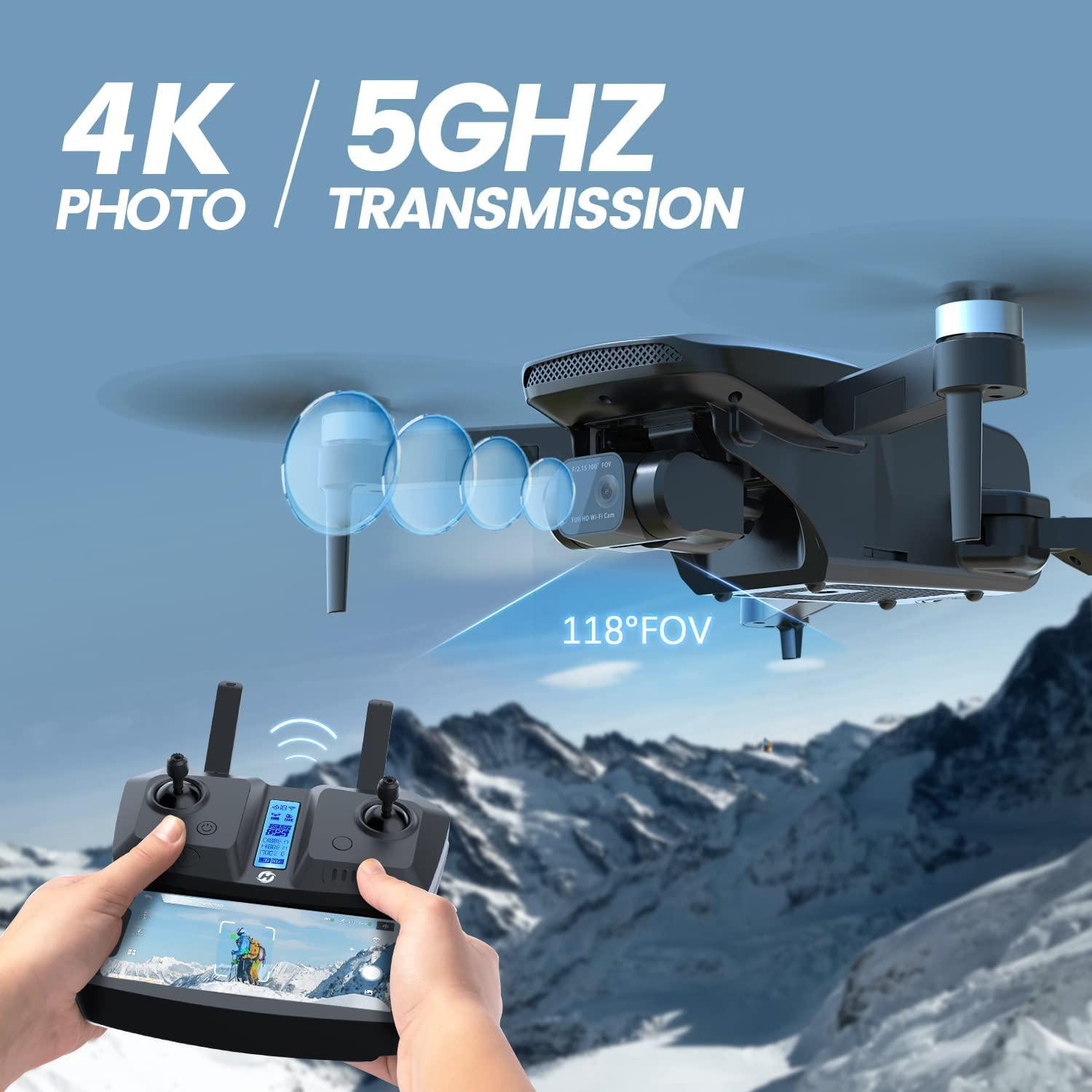 Holy Stone HS360 GPS Drone - for Adults with Rock Steady Camera 4K HD Photo 2-axis Gimbal, FPV Quadcopter for Beginners,Brushless Motor,46Mins Flight Time,Long Range,5GHz Wifi,Follow Me,Auto Return Home Professional Camera Drone 7 Holy Stone HS360 GPS Drone - for Adults with Rock Steady Camera 4K HD Photo 2-axis Gimbal, FPV Quadcopter for Beginners,Brushless Motor,46Mins Flight Time,Long Range,5GHz Wifi,Follow Me,Auto Return Home Professional Camera Drone - Image 7