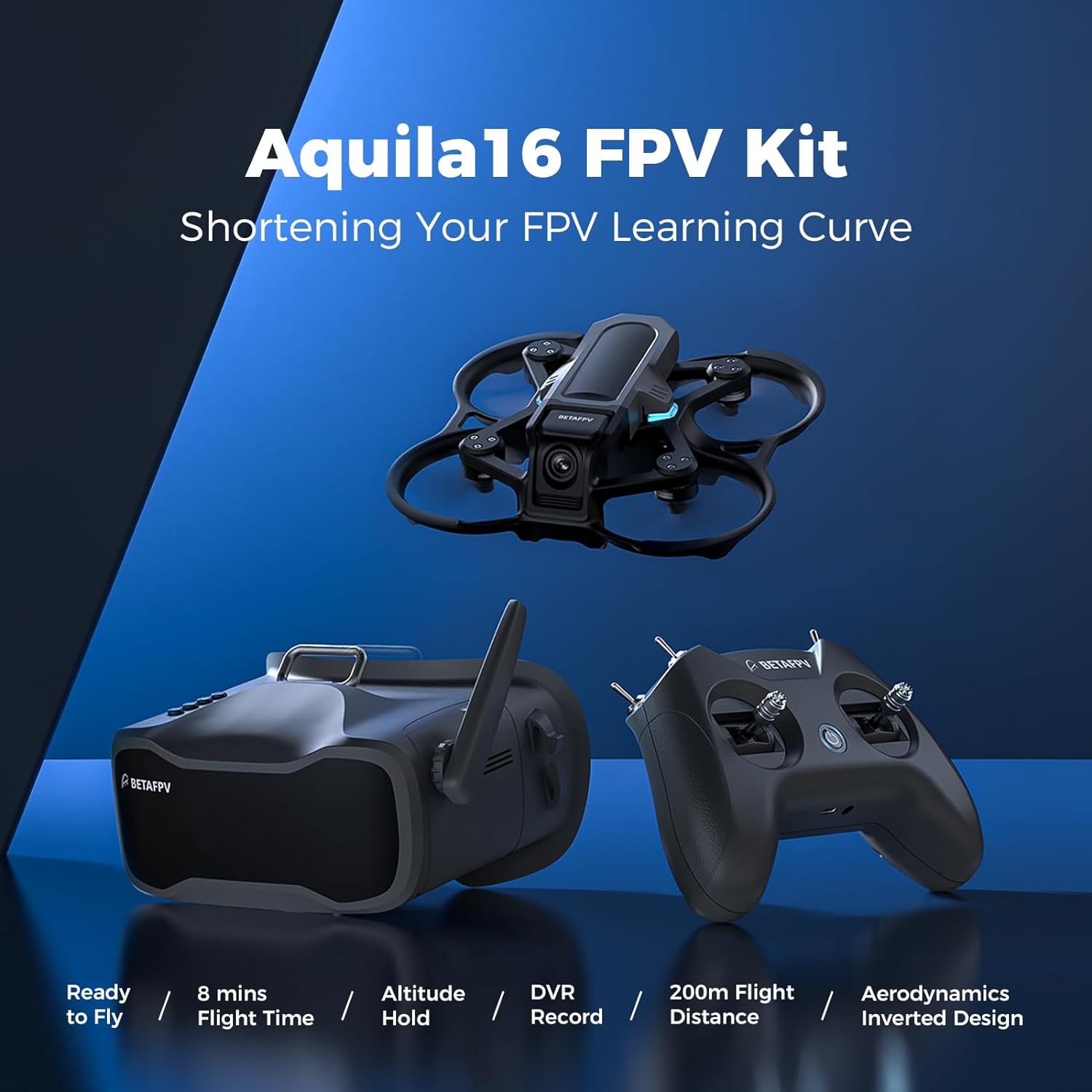 BETAFPV Aquila16 FPV Kit - 8 Minutes 200M Range Freestyle FPV Drone With VR03 FPV Goggle LiteRadio 2 SE For Beginner 11 BETAFPV Aquila16 FPV Kit - 8 Minutes 200M Range Freestyle FPV Drone With VR03 FPV Goggle LiteRadio 2 SE For Beginner - Bild 11