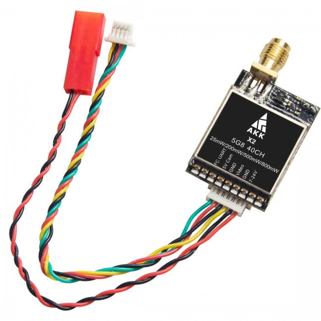 AKK X2 FPV VTX - 5.8Ghz 37CH 25mW/200mW/500mW/800mW Switchable FPV Video Transmitter Work with Betaflight OSD FC 3 AKK X2 FPV VTX - 5.8Ghz 37CH 25mW/200mW/500mW/800mW Switchable FPV Video Transmitter Work with Betaflight OSD FC - Image 3