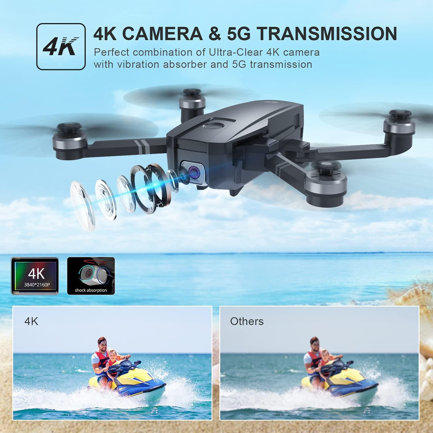 Holy Stone HS720 GPS Drone - with 4K HD UHD Camera for Adults, Quadcopter with Brushless Motor, Auto Return Home, Follow Me, 52 Minutes Flight Time, Long Control Range, Includes Carrying Bag Professional Camera Drone 2 Holy Stone HS720 GPS Drone - with 4K HD UHD Camera for Adults, Quadcopter with Brushless Motor, Auto Return Home, Follow Me, 52 Minutes Flight Time, Long Control Range, Includes Carrying Bag Professional Camera Drone — изображение 2
