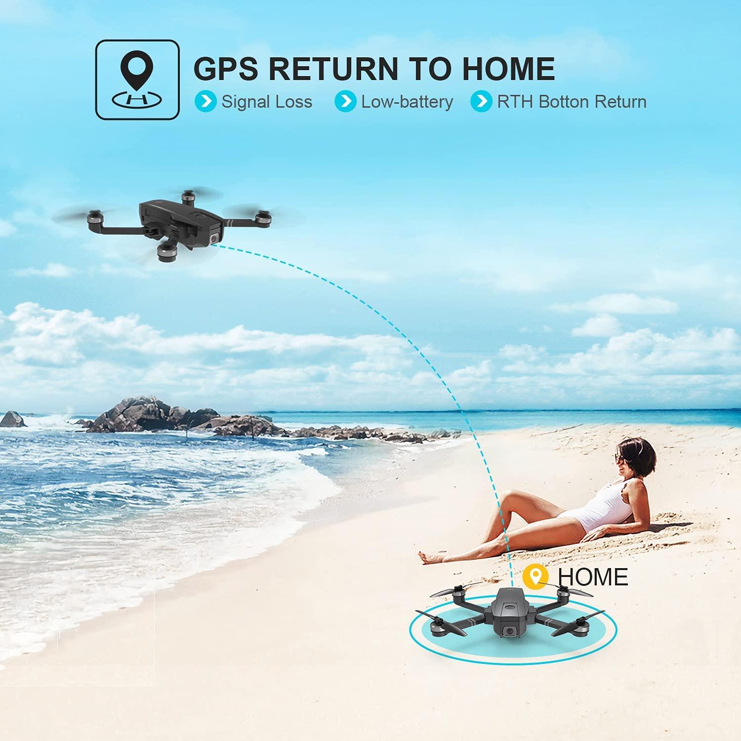 Holy Stone HS720 GPS Drone - with 4K HD UHD Camera for Adults, Quadcopter with Brushless Motor, Auto Return Home, Follow Me, 52 Minutes Flight Time, Long Control Range, Includes Carrying Bag Professional Camera Drone 7 Holy Stone HS720 GPS Drone - with 4K HD UHD Camera for Adults, Quadcopter with Brushless Motor, Auto Return Home, Follow Me, 52 Minutes Flight Time, Long Control Range, Includes Carrying Bag Professional Camera Drone — изображение 7
