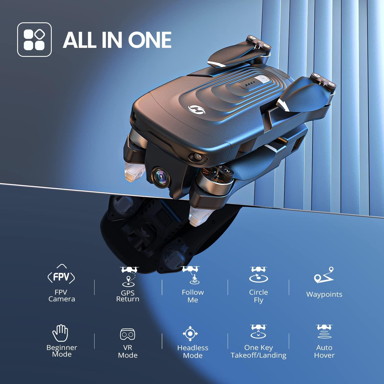 Holy Stone HS175D GPS Drone - with 4K HD Camera for Adults RC Quadcopter with Auto Return, Follow Me, Brushless Motor, Circle Fly, Waypoint Fly, Altitude Hold, Headless Mode, 46 Mins Long Flight Professional Camera Drone 2 Holy Stone HS175D GPS Drone - with 4K HD Camera for Adults RC Quadcopter with Auto Return, Follow Me, Brushless Motor, Circle Fly, Waypoint Fly, Altitude Hold, Headless Mode, 46 Mins Long Flight Professional Camera Drone - Image 2