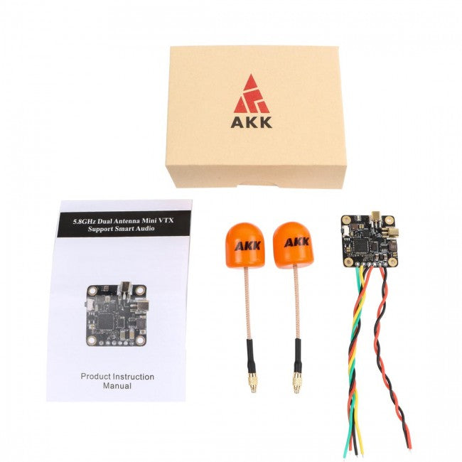 AKK New Era Dual Antenna VTX - 5.8GHZ 7-30V 25mW 50mW 200mW 400mW Power Switchable OSD FPV Video Transmitter with MIC 6 AKK New Era Dual Antenna VTX - 5.8GHZ 7-30V 25mW 50mW 200mW 400mW Power Switchable OSD FPV Video Transmitter with MIC - Image 6