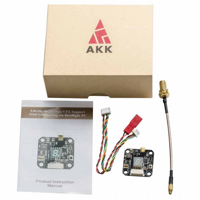 AKK FX3 FPV VTX - 5.8Ghz 37CH 25mW/200mW/400mW/600mW Switchable FPV Video Transimtter with MMCX Integrated OSD FC 8 AKK FX3 FPV VTX - 5.8Ghz 37CH 25mW/200mW/400mW/600mW Switchable FPV Video Transimtter with MMCX Integrated OSD FC - Image 8