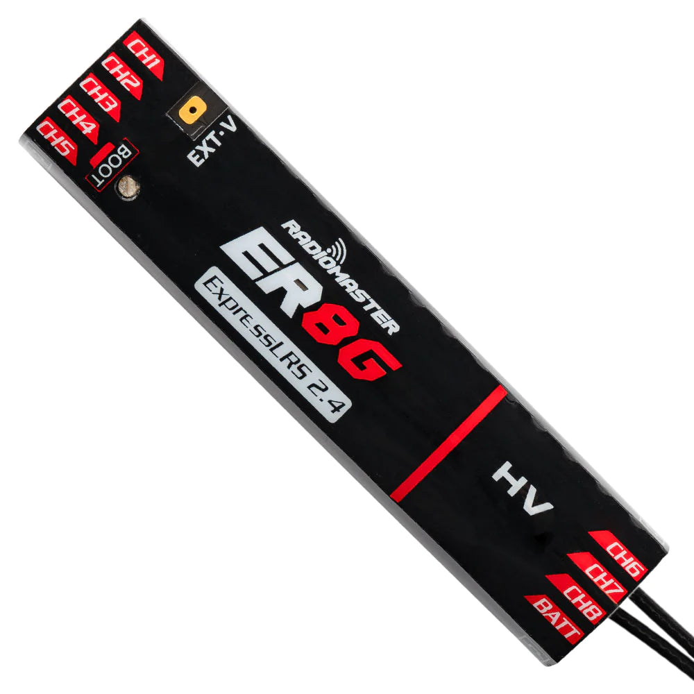 RadioMaster ER8G & ER8GV 2.4GHz ELRS PWM Receiver - Designed For Glider Airplane and Fixed-Wing Aircraft Drone 1 RadioMaster ER8G & ER8GV 2.4GHz ELRS PWM Receiver - Designed For Glider Airplane and Fixed-Wing Aircraft Drone