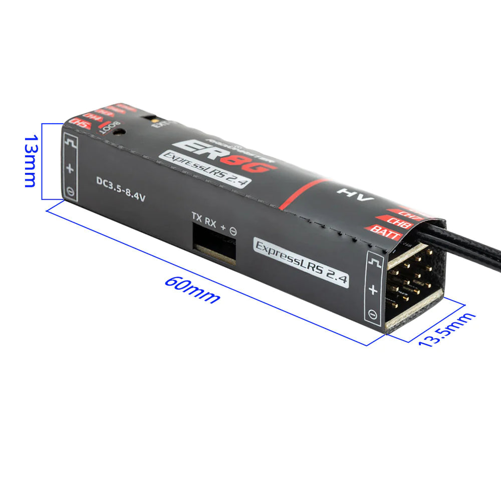 RadioMaster ER8G & ER8GV 2.4GHz ELRS PWM Receiver - Designed For Glider Airplane and Fixed-Wing Aircraft Drone 6 RadioMaster ER8G & ER8GV 2.4GHz ELRS PWM Receiver - Designed For Glider Airplane and Fixed-Wing Aircraft Drone — изображение 6