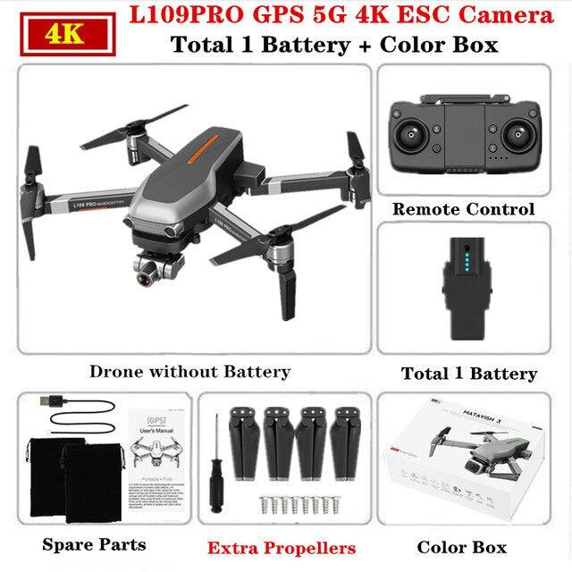 L109 Pro Drone - 4K HD GPS Quadcopter Mechanical Two-axis Anti-shake 5G WiFi FPV 1.2KM 1200M HD ESC Camera Profissional Drone MATAVISH 3 PRO Professional Camera Drone 8 L109 Pro Drone - 4K HD GPS Quadcopter Mechanical Two-axis Anti-shake 5G WiFi FPV 1.2KM 1200M HD ESC Camera Profissional Drone MATAVISH 3 PRO Professional Camera Drone - Image 8