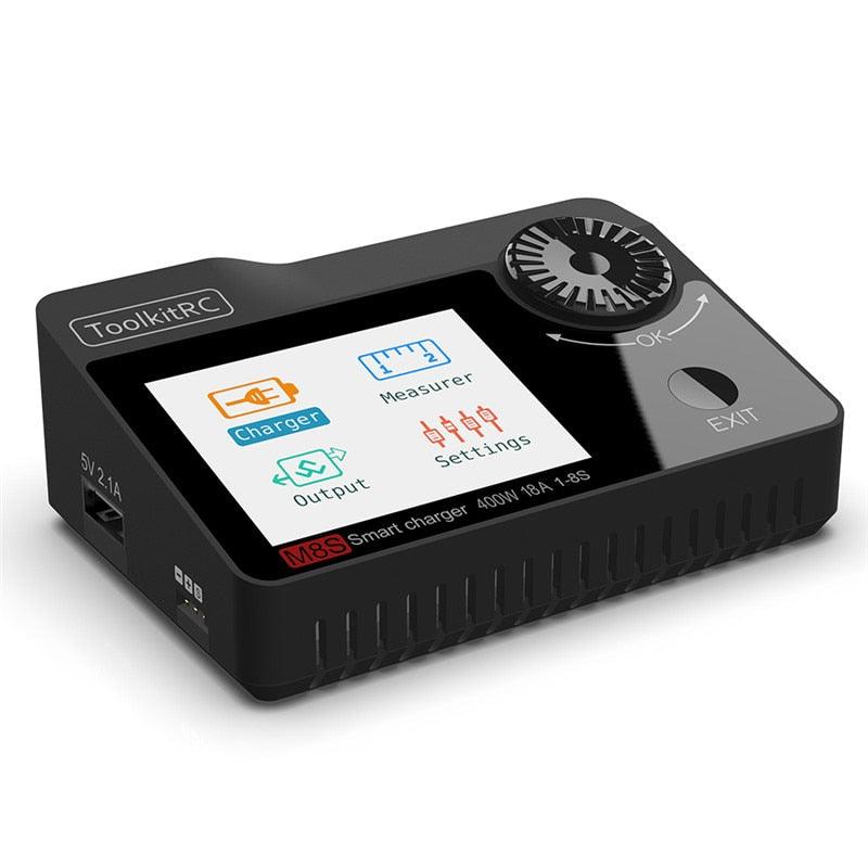 ToolkitRC M8S Charger - 400W 18A 2.4 TFT inch Color LCD Screen Balance Charger Discharger for 2S - 8S Lipo For Rc racing drone battery charger 2 ToolkitRC M8S Charger - 400W 18A 2.4 TFT inch Color LCD Screen Balance Charger Discharger for 2S - 8S Lipo For Rc racing drone battery charger - Image 2