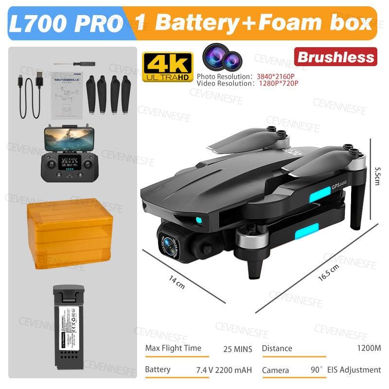 L700 PRO Drone - GPS FPV 1.2Km Drone 4K Professional Dual HD Camera Aerial Photography Brushless Motor Foldable Quadcopter Toys 8 L700 PRO Drone - GPS FPV 1.2Km Drone 4K Professional Dual HD Camera Aerial Photography Brushless Motor Foldable Quadcopter Toys - Bild 8