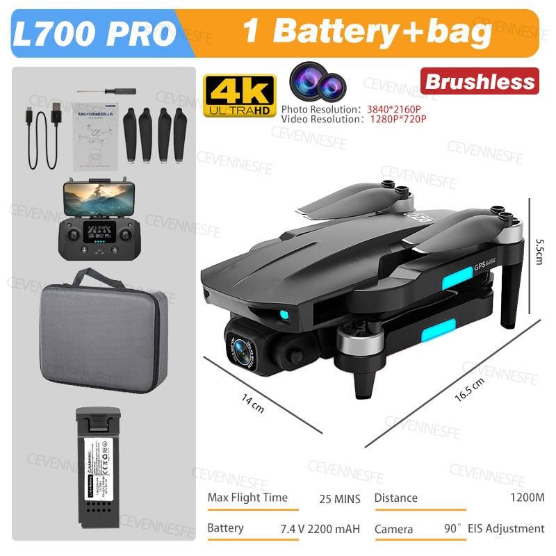 L700 PRO Drone - GPS FPV 1.2Km Drone 4K Professional Dual HD Camera Aerial Photography Brushless Motor Foldable Quadcopter Toys 22 L700 PRO Drone - GPS FPV 1.2Km Drone 4K Professional Dual HD Camera Aerial Photography Brushless Motor Foldable Quadcopter Toys - Bild 22