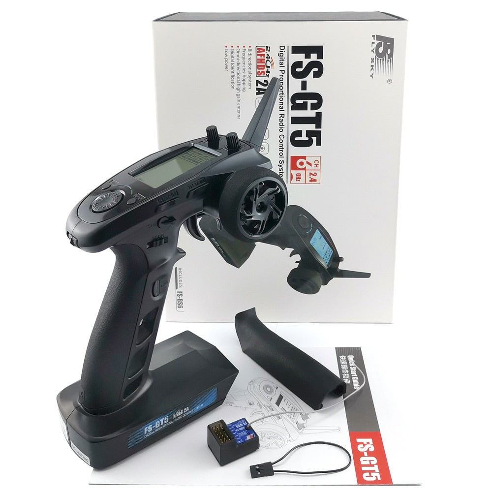 FlySky FS-GT5 2.4G 6CH RC Transmitter - Remote Controller with FS-BS6 Receiver for RC Car Crawler Boat Vehicle RC Model Car Parts 1 FlySky FS-GT5 2.4G 6CH RC Transmitter - Remote Controller with FS-BS6 Receiver for RC Car Crawler Boat Vehicle RC Model Car Parts