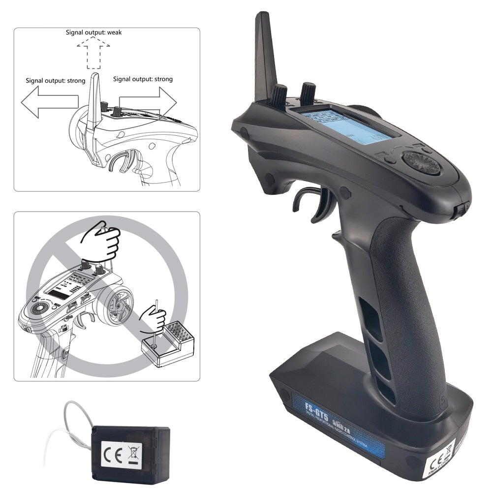 FlySky FS-GT5 2.4G 6CH RC Transmitter - Remote Controller with FS-BS6 Receiver for RC Car Crawler Boat Vehicle RC Model Car Parts 7 FlySky FS-GT5 2.4G 6CH RC Transmitter - Remote Controller with FS-BS6 Receiver for RC Car Crawler Boat Vehicle RC Model Car Parts - Image 7