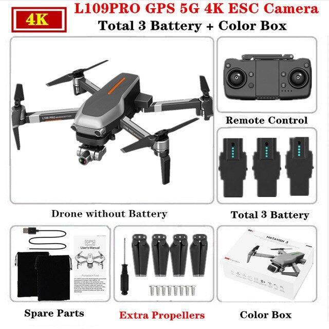 L109 Pro Drone - 4K HD GPS Quadcopter Mechanical Two-axis Anti-shake 5G WiFi FPV 1.2KM 1200M HD ESC Camera Profissional Drone MATAVISH 3 PRO Professional Camera Drone 7 L109 Pro Drone - 4K HD GPS Quadcopter Mechanical Two-axis Anti-shake 5G WiFi FPV 1.2KM 1200M HD ESC Camera Profissional Drone MATAVISH 3 PRO Professional Camera Drone - Image 7