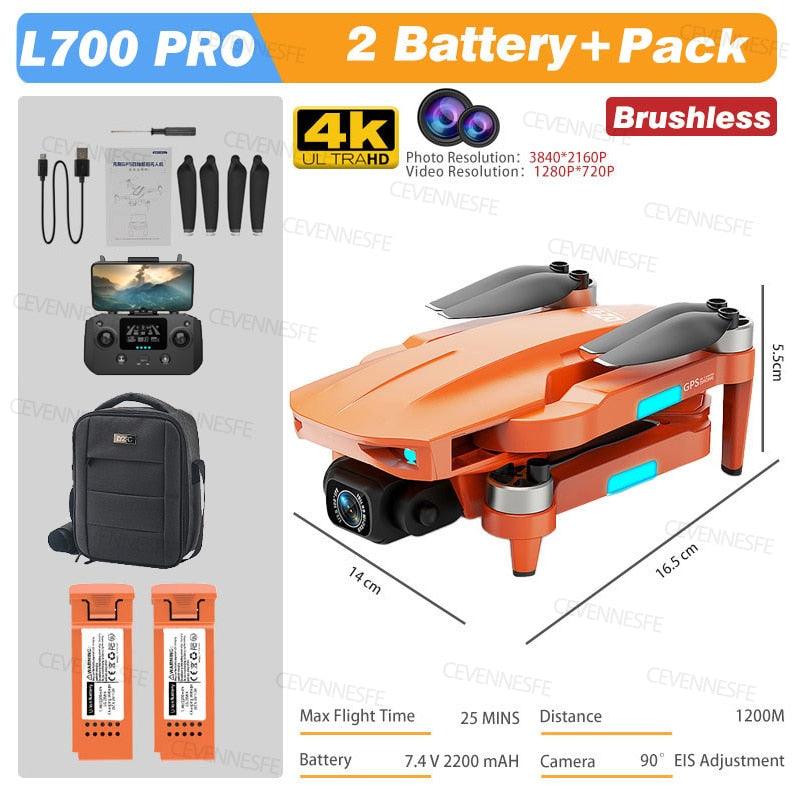 L700 PRO Drone - GPS FPV 1.2Km Drone 4K Professional Dual HD Camera Aerial Photography Brushless Motor Foldable Quadcopter Toys 14 L700 PRO Drone - GPS FPV 1.2Km Drone 4K Professional Dual HD Camera Aerial Photography Brushless Motor Foldable Quadcopter Toys - Bild 14
