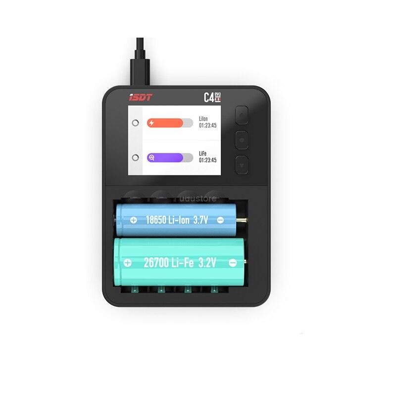 ISDT C4 EVO Smart Battery Charger - with Type-C QC3.0 Output for AA AAA Li-ion Battery with IPS Display Screen and Fire Prevention 5 ISDT C4 EVO Smart Battery Charger - with Type-C QC3.0 Output for AA AAA Li-ion Battery with IPS Display Screen and Fire Prevention — изображение 5