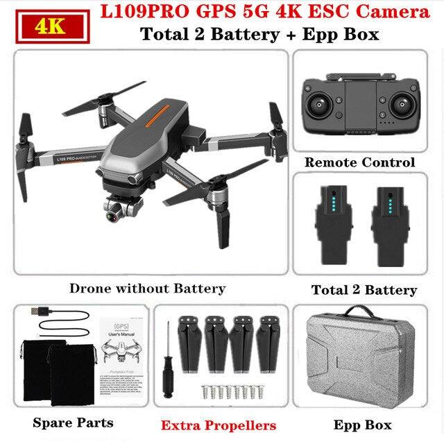 L109 Pro Drone - 4K HD GPS Quadcopter Mechanical Two-axis Anti-shake 5G WiFi FPV 1.2KM 1200M HD ESC Camera Profissional Drone MATAVISH 3 PRO Professional Camera Drone 10 L109 Pro Drone - 4K HD GPS Quadcopter Mechanical Two-axis Anti-shake 5G WiFi FPV 1.2KM 1200M HD ESC Camera Profissional Drone MATAVISH 3 PRO Professional Camera Drone - Image 10