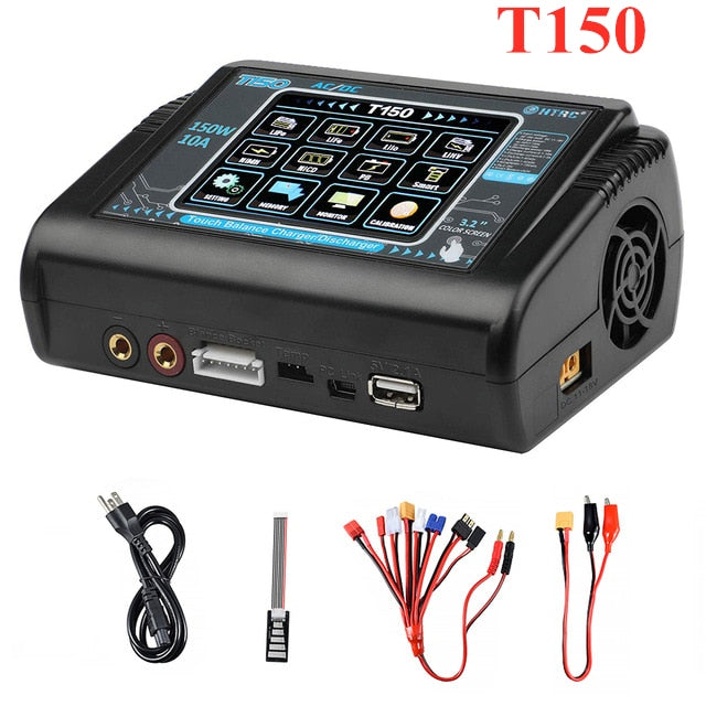 HTRC T240 Duo Lipo Charger - Battery Discharger Dual Channel AC 150W DC 240W Touch Screen RC Charger for Model Car Toy 2 HTRC T240 Duo Lipo Charger - Battery Discharger Dual Channel AC 150W DC 240W Touch Screen RC Charger for Model Car Toy - Image 2