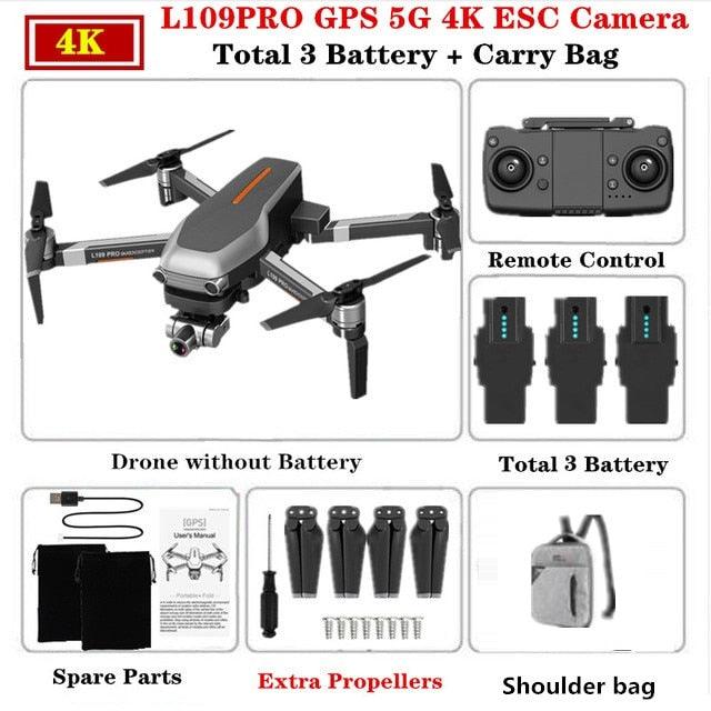 L109 Pro Drone - 4K HD GPS Quadcopter Mechanical Two-axis Anti-shake 5G WiFi FPV 1.2KM 1200M HD ESC Camera Profissional Drone MATAVISH 3 PRO Professional Camera Drone 9 L109 Pro Drone - 4K HD GPS Quadcopter Mechanical Two-axis Anti-shake 5G WiFi FPV 1.2KM 1200M HD ESC Camera Profissional Drone MATAVISH 3 PRO Professional Camera Drone - Image 9