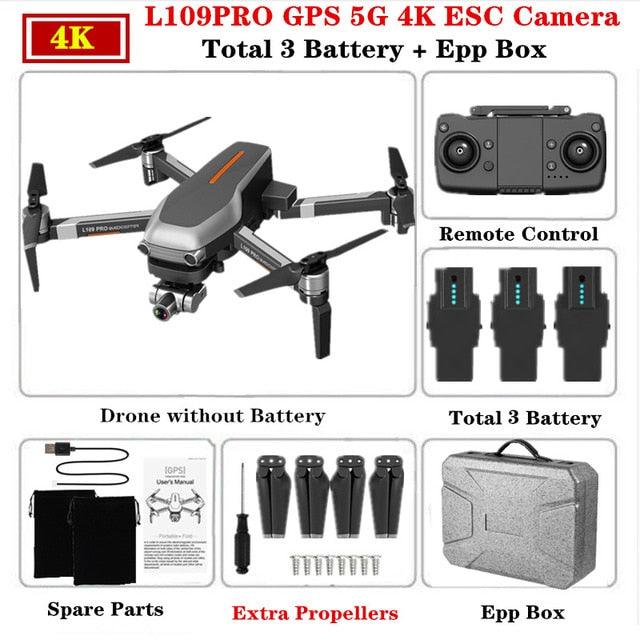 L109 Pro Drone - 4K HD GPS Quadcopter Mechanical Two-axis Anti-shake 5G WiFi FPV 1.2KM 1200M HD ESC Camera Profissional Drone MATAVISH 3 PRO Professional Camera Drone 3 L109 Pro Drone - 4K HD GPS Quadcopter Mechanical Two-axis Anti-shake 5G WiFi FPV 1.2KM 1200M HD ESC Camera Profissional Drone MATAVISH 3 PRO Professional Camera Drone - Image 3
