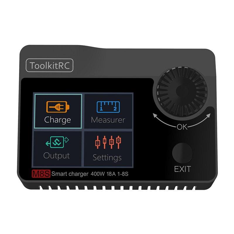 ToolkitRC M8S Charger - 400W 18A 2.4 TFT inch Color LCD Screen Balance Charger Discharger for 2S - 8S Lipo For Rc racing drone battery charger 7 ToolkitRC M8S Charger - 400W 18A 2.4 TFT inch Color LCD Screen Balance Charger Discharger for 2S - 8S Lipo For Rc racing drone battery charger - Image 7