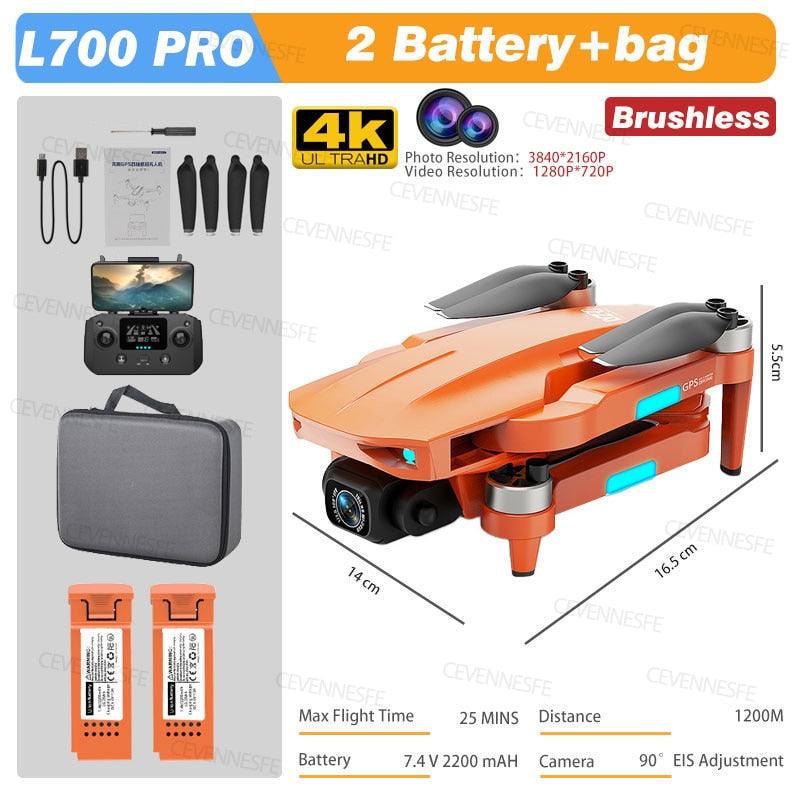 L700 PRO Drone - GPS FPV 1.2Km Drone 4K Professional Dual HD Camera Aerial Photography Brushless Motor Foldable Quadcopter Toys 2 L700 PRO Drone - GPS FPV 1.2Km Drone 4K Professional Dual HD Camera Aerial Photography Brushless Motor Foldable Quadcopter Toys - Bild 2