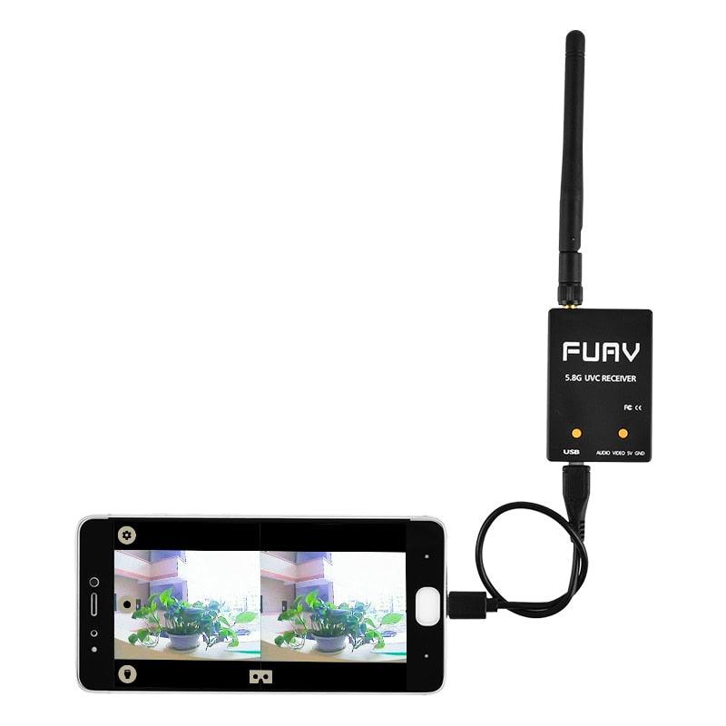 FUAV UVC Dual / Single Antenna Control OTG - 5.8G 150CH Full Channel FPV Receiver W/Audio for RC Drone Parts 9 FUAV UVC Dual / Single Antenna Control OTG - 5.8G 150CH Full Channel FPV Receiver W/Audio for RC Drone Parts - Image 9
