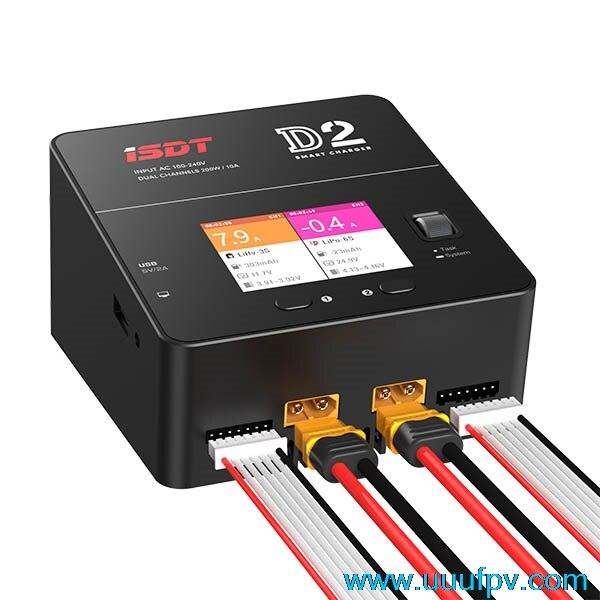 ISDT D2 Drone Charger - 200W 20A AC Dual Channel Output Smart Battery Balance Charger 3 ISDT D2 Drone Charger - 200W 20A AC Dual Channel Output Smart Battery Balance Charger — изображение 3