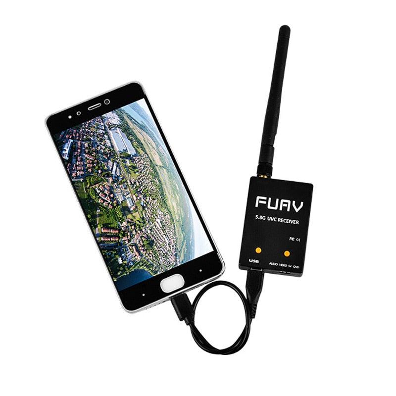 FUAV UVC Dual / Single Antenna Control OTG - 5.8G 150CH Full Channel FPV Receiver W/Audio for RC Drone Parts 6 FUAV UVC Dual / Single Antenna Control OTG - 5.8G 150CH Full Channel FPV Receiver W/Audio for RC Drone Parts - Image 6