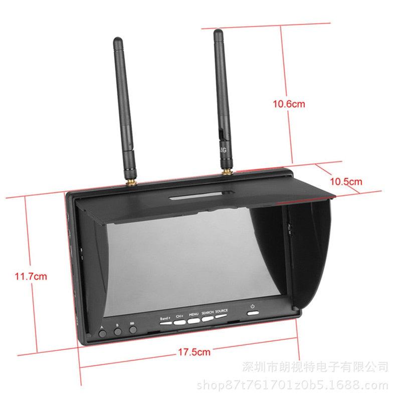 uuustore 7 Inch HD FPV Monitor - High Quality LCD5802S LS5802S 5802D 40CH Raceband 5.8G 7 Inch Diversity Receiver HD Monitor with Build-in Battery for FPV Drone 4 uuustore 7 Inch HD FPV Monitor - High Quality LCD5802S LS5802S 5802D 40CH Raceband 5.8G 7 Inch Diversity Receiver HD Monitor with Build-in Battery for FPV Drone — изображение 4