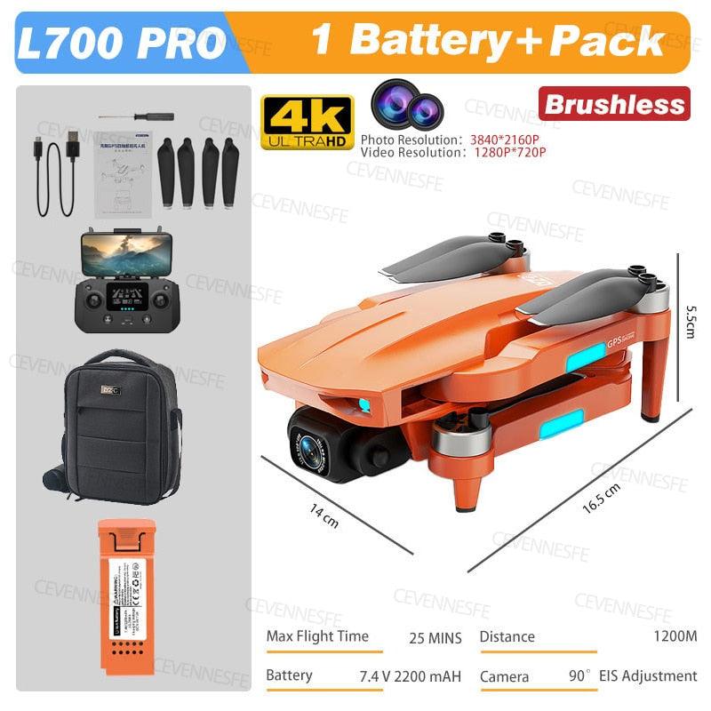 L700 PRO Drone - GPS FPV 1.2Km Drone 4K Professional Dual HD Camera Aerial Photography Brushless Motor Foldable Quadcopter Toys 19 L700 PRO Drone - GPS FPV 1.2Km Drone 4K Professional Dual HD Camera Aerial Photography Brushless Motor Foldable Quadcopter Toys - Bild 19