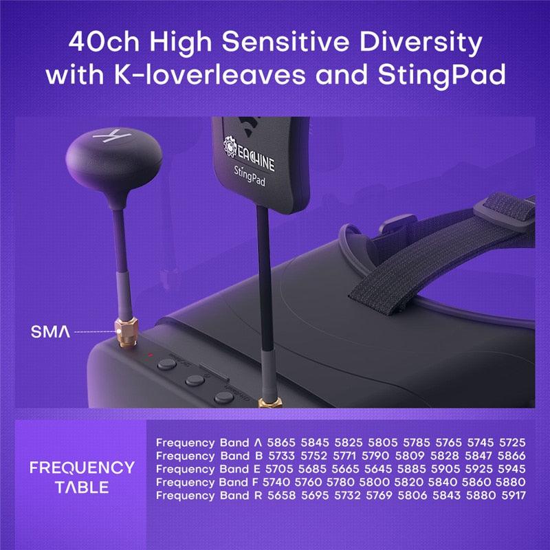 Eachine EV800DM FPV Goggle - Varifocal 5.8G 40CH Diversity FPV Goggles with HD DVR 3 Inch 900x600 Video Headset Build in Battery FPV Drone VR 6 Eachine EV800DM FPV Goggle - Varifocal 5.8G 40CH Diversity FPV Goggles with HD DVR 3 Inch 900x600 Video Headset Build in Battery FPV Drone VR — изображение 6