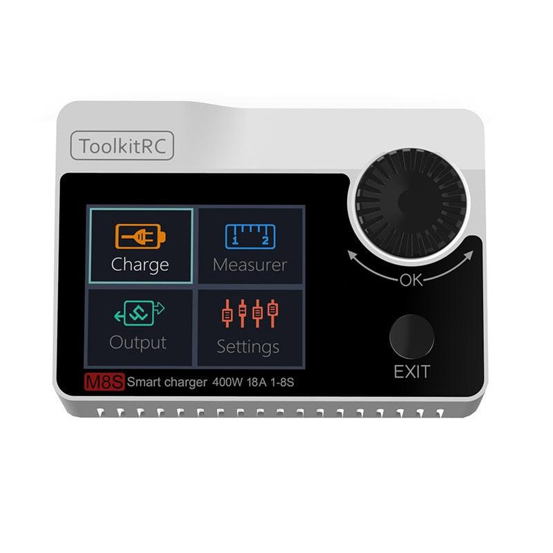 ToolkitRC M8S Charger - 400W 18A 2.4 TFT inch Color LCD Screen Balance Charger Discharger for 2S - 8S Lipo For Rc racing drone battery charger 6 ToolkitRC M8S Charger - 400W 18A 2.4 TFT inch Color LCD Screen Balance Charger Discharger for 2S - 8S Lipo For Rc racing drone battery charger - Image 6