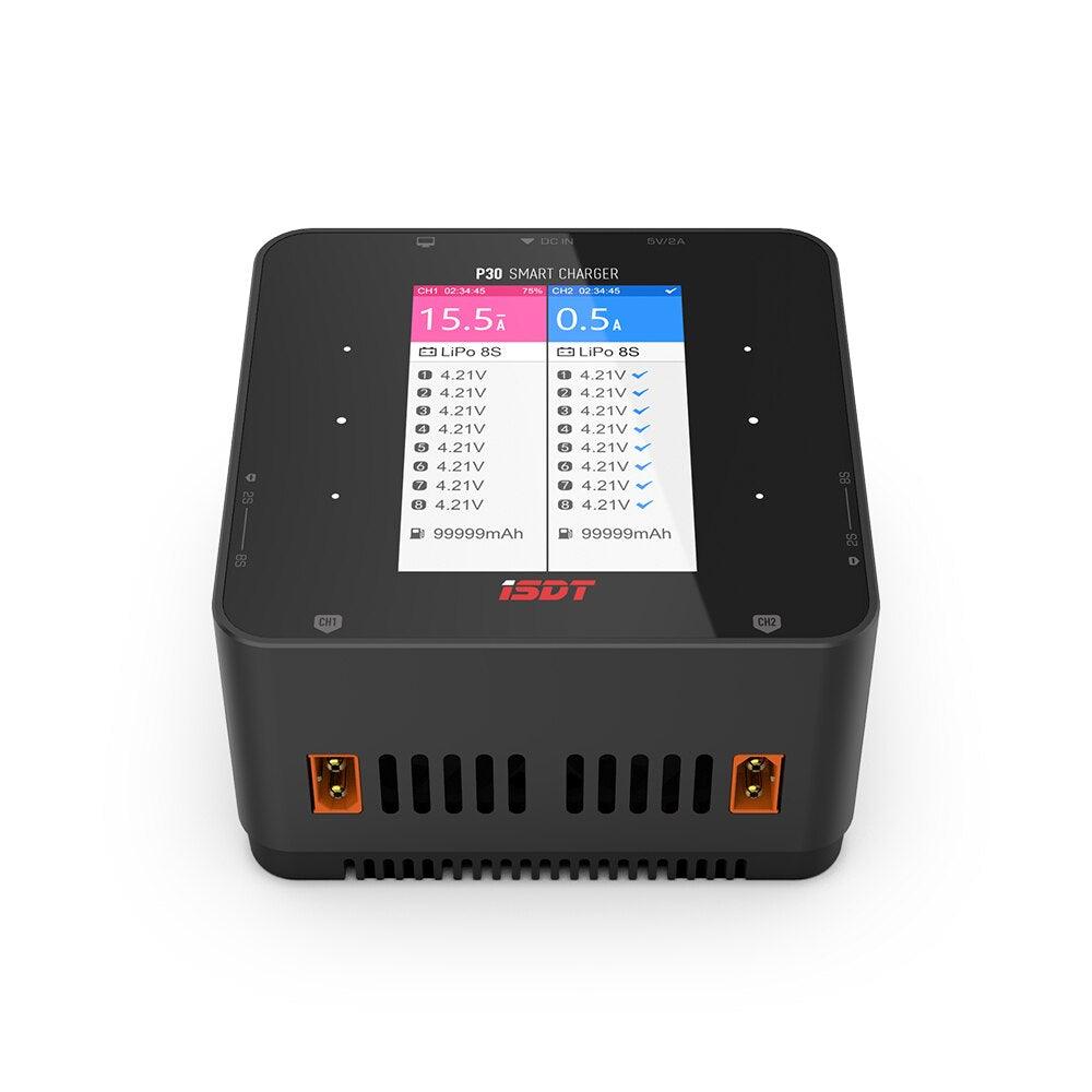 ISDT P30 Charger - 1000WX2 30AX2 High Power Dual Channel BattGo Battery Balance FPV Drone Charger Discharger for 1-8S Lipo Battery RC FPV Drone 2 ISDT P30 Charger - 1000WX2 30AX2 High Power Dual Channel BattGo Battery Balance FPV Drone Charger Discharger for 1-8S Lipo Battery RC FPV Drone — изображение 2