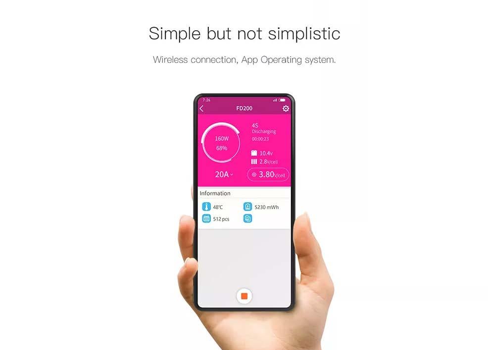 ISDT FD-200 Smart Control Discharger - 200W 25A Wireless APP Control Discharger Capacity 2-8S Lipo Battery Discharging Drone Charger 4 ISDT FD-200 Smart Control Discharger - 200W 25A Wireless APP Control Discharger Capacity 2-8S Lipo Battery Discharging Drone Charger — изображение 4
